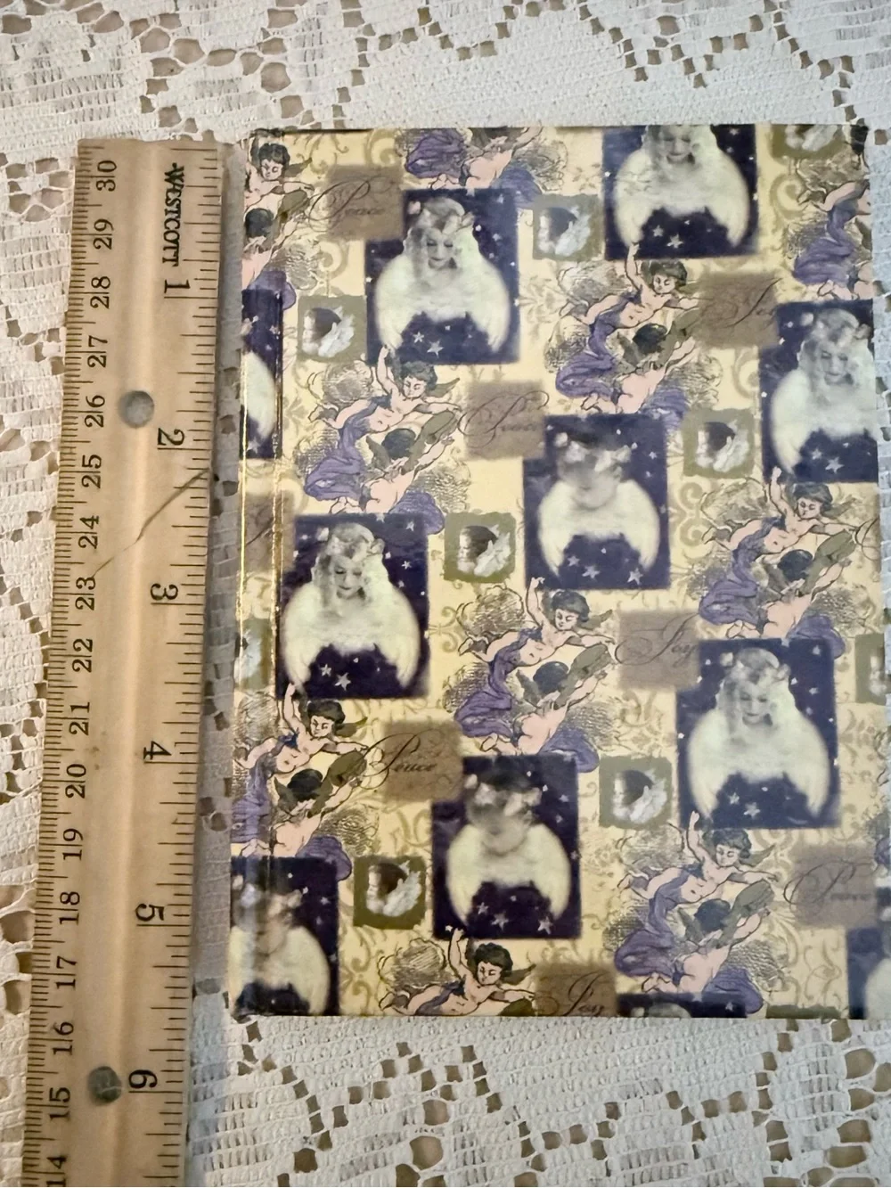 90s Victorian Cherub Angels Printed Lined Small Journal Notebook